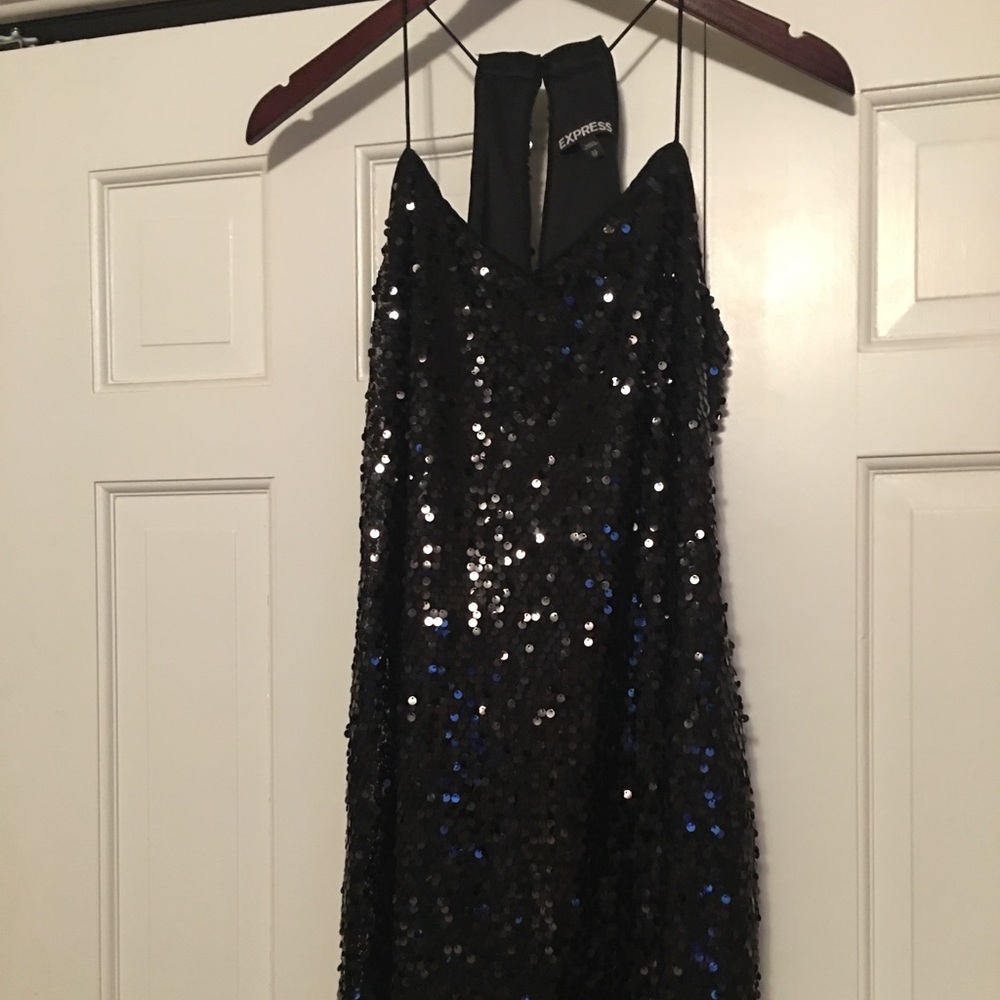 XS Express Black Sequin Dress